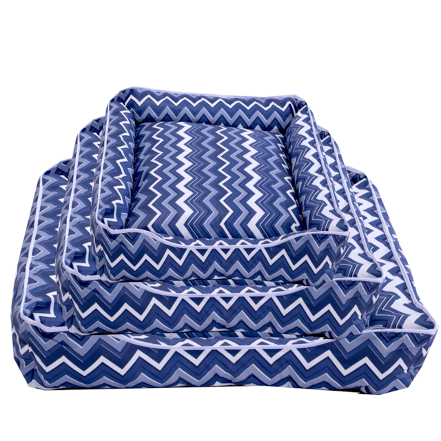 Cama Para Pet Cães e Gatos Zig Azul Marinho  Impermeável Deccoralle Pequeno Cama Para Pet Cães e Gatos Zig Azul Marinho  Impermeável Deccoralle Pequeno