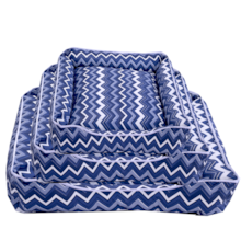 Cama Para Pet Cães e Gatos Zig Azul Marinho  Impermeável Deccoralle Pequeno Cama Para Pet Cães e Gatos Zig Azul Marinho  Impermeável Deccoralle Pequeno