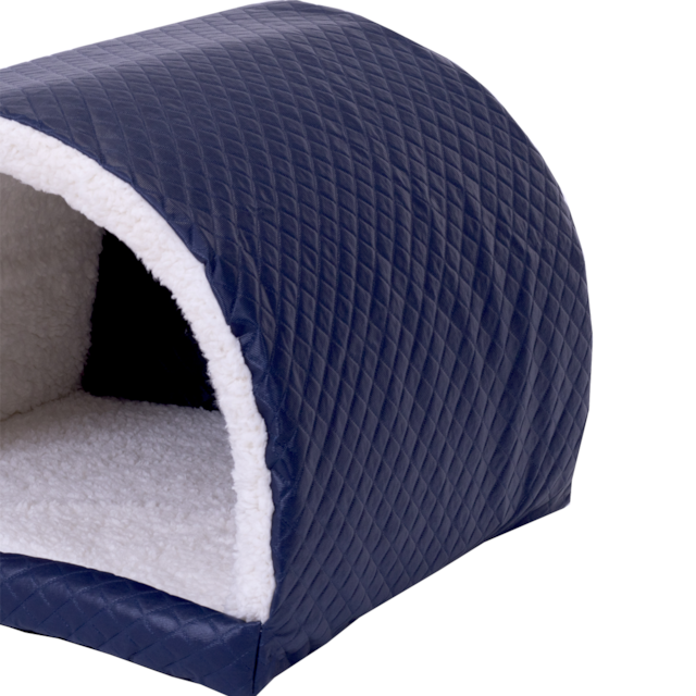 Cama Pet para Cachorro ou Gato Iglu Toca Sherpa Deccoralle Azul Marinho