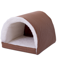 Cama Pet para Cachorro ou Gato Iglu Toca Sherpa Deccoralle Caramelo