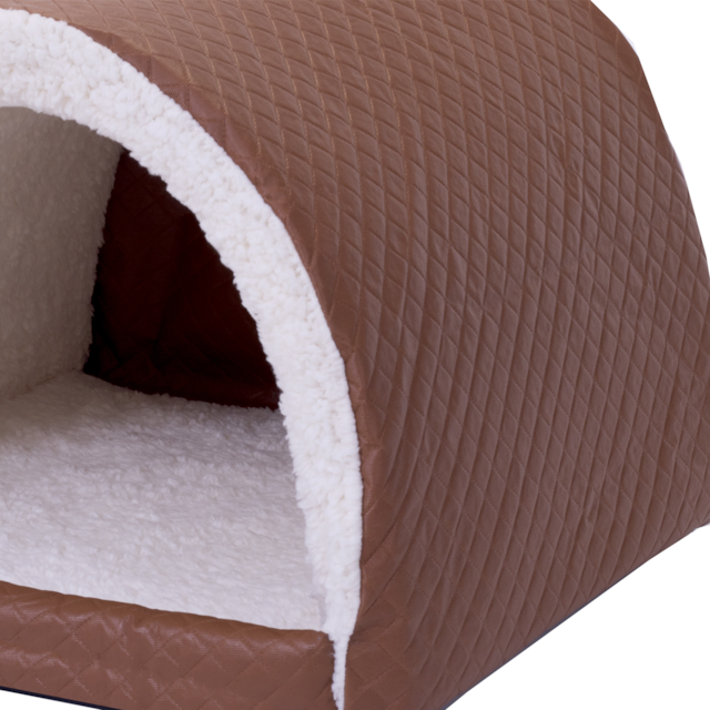 Cama Pet para Cachorro ou Gato Iglu Toca Sherpa Deccoralle Caramelo