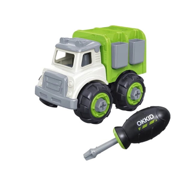 Caminhão de Coleta City Machine 19 Peças Multikids - BR1865