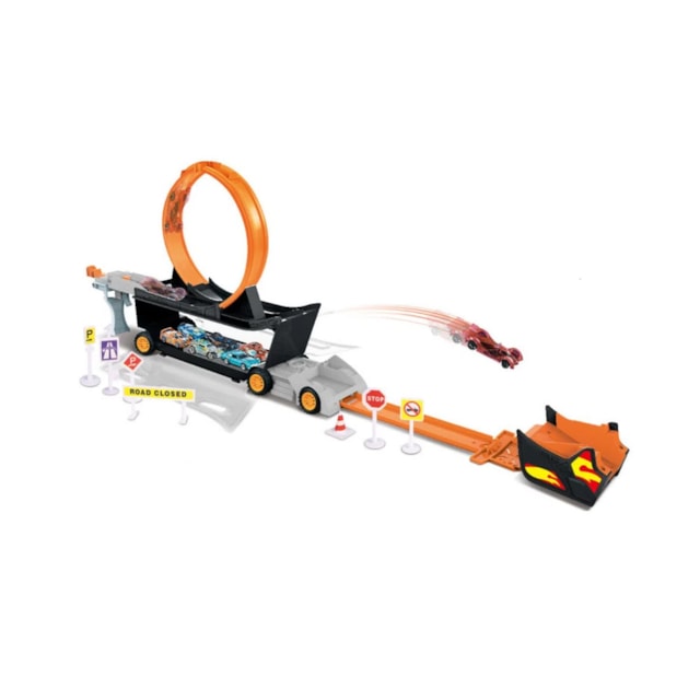 Caminhão Maleta com Pista e Carrinho Express Wheels Multikids - BR1834 Caminhão Maleta com Pista e Carrinho Express Wheels Multikids - BR1834