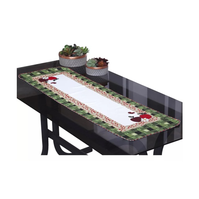 Caminho De Mesa Estampada Alegre Maçã 100% Oxford Multiuso Caminho De Mesa Estampada Alegre Maçã 100% Oxford Multiuso