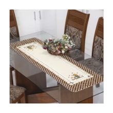 Caminho de Mesa Estampada Delicada Amo Cozinhar 100%Oxford Caminho de Mesa Estampada Delicada Amo Cozinhar 100%Oxford