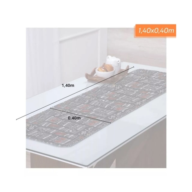 Caminho de Mesa Estampado Coffee Multiuso 100%Oxford Caminho de Mesa Estampado Coffee Multiuso 100%Oxford