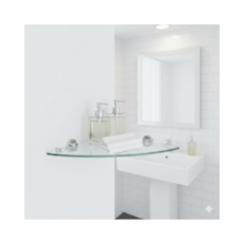 Cantoneira para Banheiro de Vidro 20x20cm - DL VIDROS