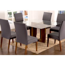 Capa de Cadeira 6 Lugares Deccoralle Cinza Capa de Cadeira 6 Lugares Deccoralle Cinza