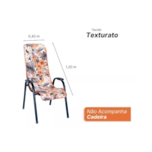 Capa De Cadeira De Varanda Com Amarração Jardim Texturato Capa De Cadeira De Varanda Com Amarração Jardim Texturato