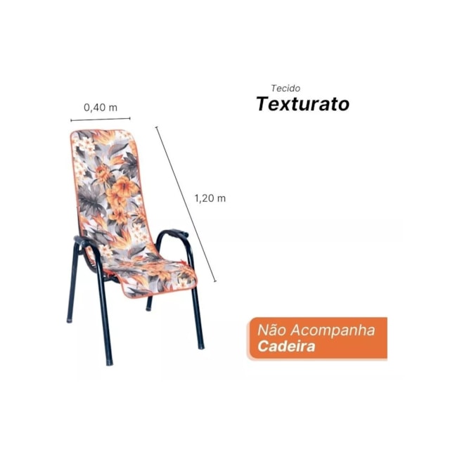 Capa De Cadeira De Varanda Com Amarração Jardim Texturato Capa De Cadeira De Varanda Com Amarração Jardim Texturato