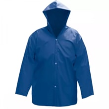 Capa de Chuva Azul em PVC sem Forro - WORKER Capa de Chuva Azul em PVC sem Forro - WORKER