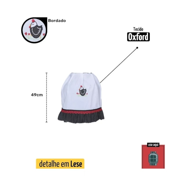 Capa para Botijão com Bordado Angolinha  Resistente Capa para Botijão com Bordado Angolinha  Resistente