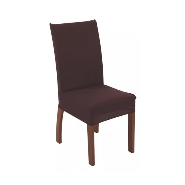 Capa Para Cadeira de Jantar Marrom 100%Malha Gel C/ Elástico Capa Para Cadeira de Jantar Marrom 100%Malha Gel C/ Elástico