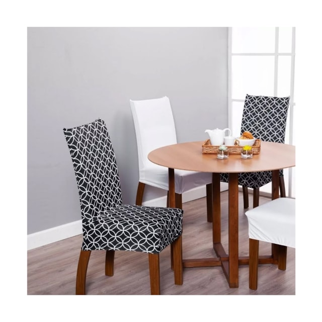 Capa Para Cadeira Decoração Sala De Jantar Cozinha Malha Capa Para Cadeira Decoração Sala De Jantar Cozinha Malha