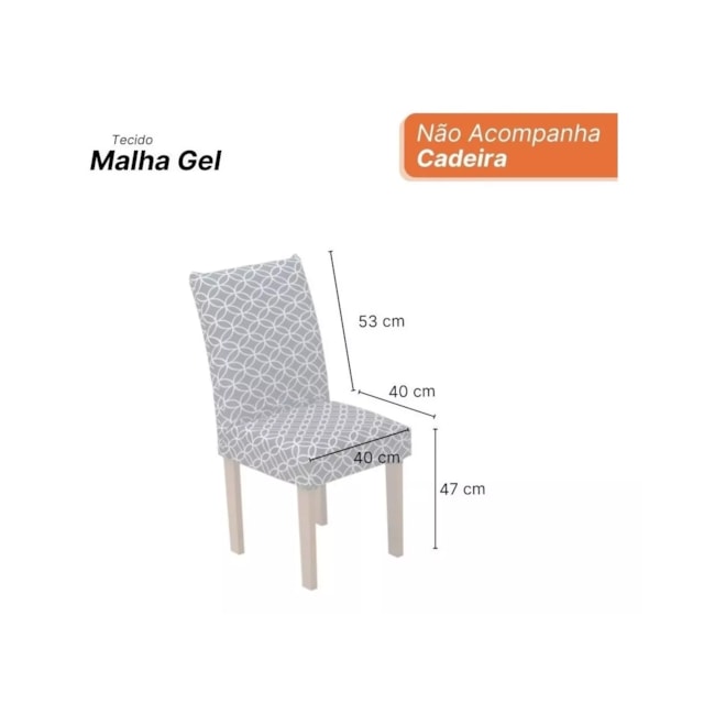 Capa Para Cadeira Decoração Sala De Jantar Cozinha Malha Capa Para Cadeira Decoração Sala De Jantar Cozinha Malha