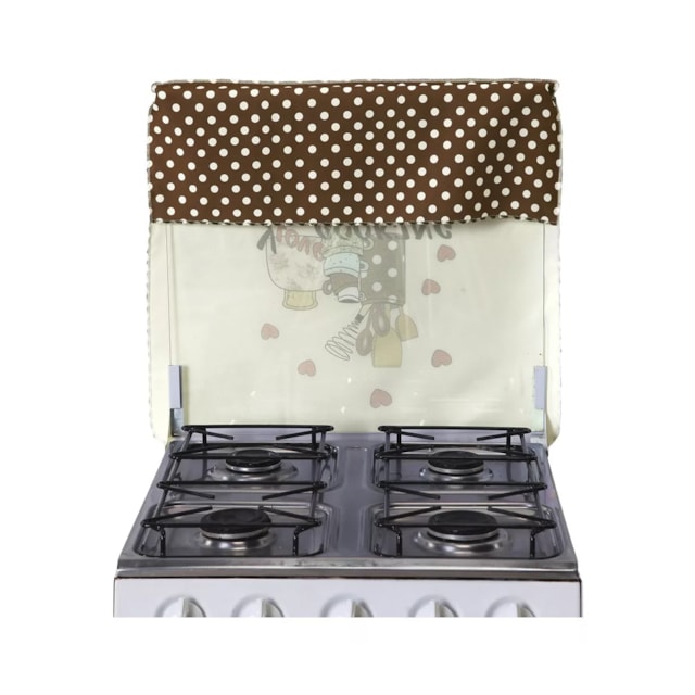 Capa para Fogão 4 Bocas Com Encaixe Na Tampa Estampada Capa para Fogão 4 Bocas Com Encaixe Na Tampa Estampada