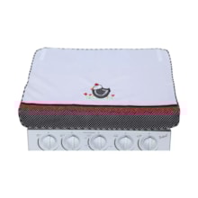 Capa para Fogão 5/6 Bocas com Bordado Angolinha Capa para Fogão 5/6 Bocas com Bordado Angolinha