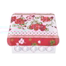 Capa para Fogão 5/6 Bocas Flores Vermelhas Resistente Capa para Fogão 5/6 Bocas Flores Vermelhas Resistente