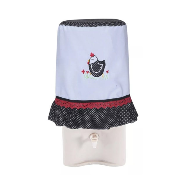 Capa para Galão 20L Bordado Angolinha com Babado Delicado Capa para Galão 20L Bordado Angolinha com Babado Delicado