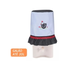Capa para Galão 20L Bordado Angolinha com Babado Delicado Capa para Galão 20L Bordado Angolinha com Babado Delicado