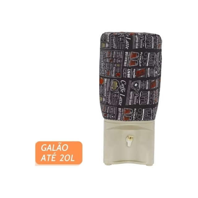 Capa para Galão 20L Estampado Coffee Tecido Resistente Capa para Galão 20L Estampado Coffee Tecido Resistente