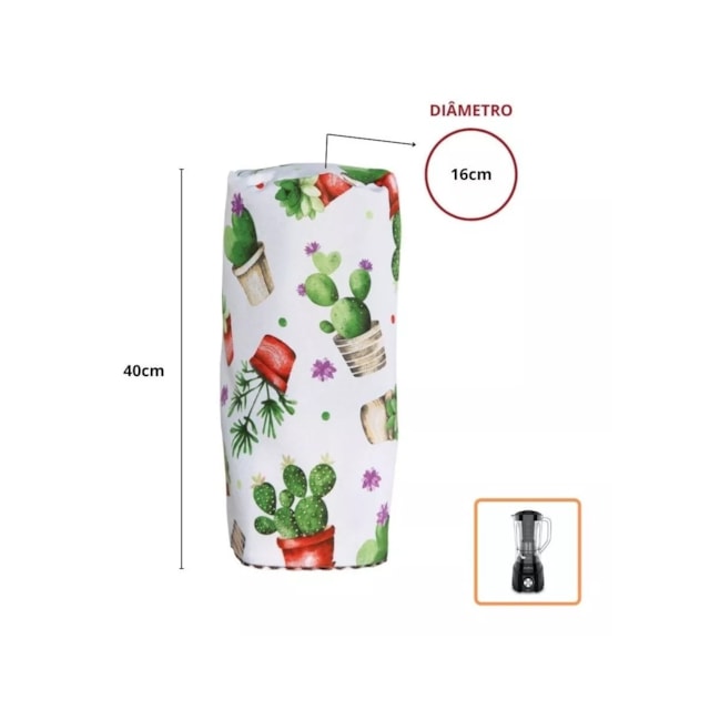 Capa Para Liquidificador Cacto Tamanho Padrão Resistente Capa Para Liquidificador Cacto Tamanho Padrão Resistente