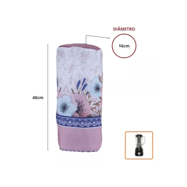 Capa Para Liquidificador Delicado Rose Estampado Charme Capa Para Liquidificador Delicado Rose Estampado Charme