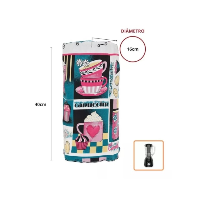 Capa para Liquidificador Estampa Cup Cake Resistente Mond Capa para Liquidificador Estampa Cup Cake Resistente Mond
