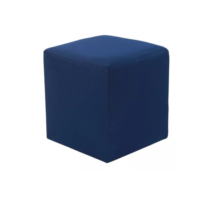 Capa Para Puff Quadrado Malha Coladinha Azul Capa Para Puff Quadrado Malha Coladinha Azul