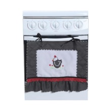 Capa Para Tampa De Fogão 5/6 Bocas Bordado Com Lese Capa Para Tampa De Fogão 5/6 Bocas Bordado Com Lese
