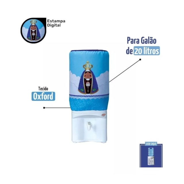 Capa Protetora Galão De agua 20 L Santinha Capa Protetora Galão De agua 20 L Santinha