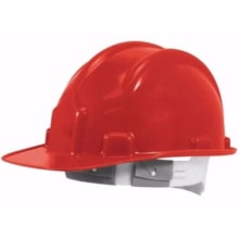 Capacete de Segurança com Aba Frontal na Cor Vermelho - Plastcor