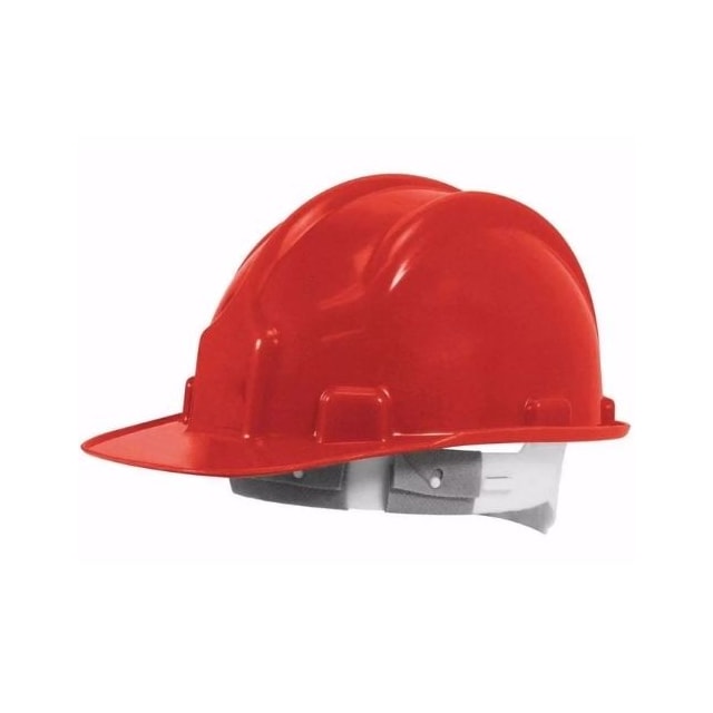 Capacete de Segurança com Aba Frontal na Cor Vermelho - Plastcor