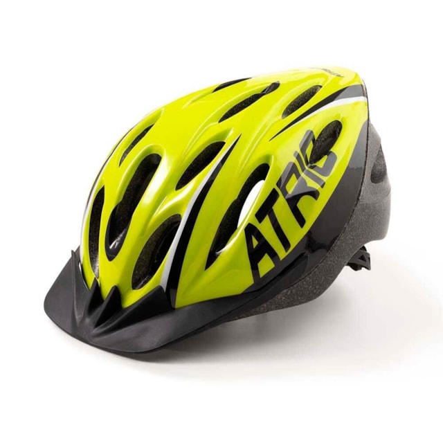 Capacete MTB 2.0 Neon/ Preto Tam. G com LED Atrio - BI169 Capacete MTB 2.0 Neon/ Preto Tam. G com LED Atrio - BI169