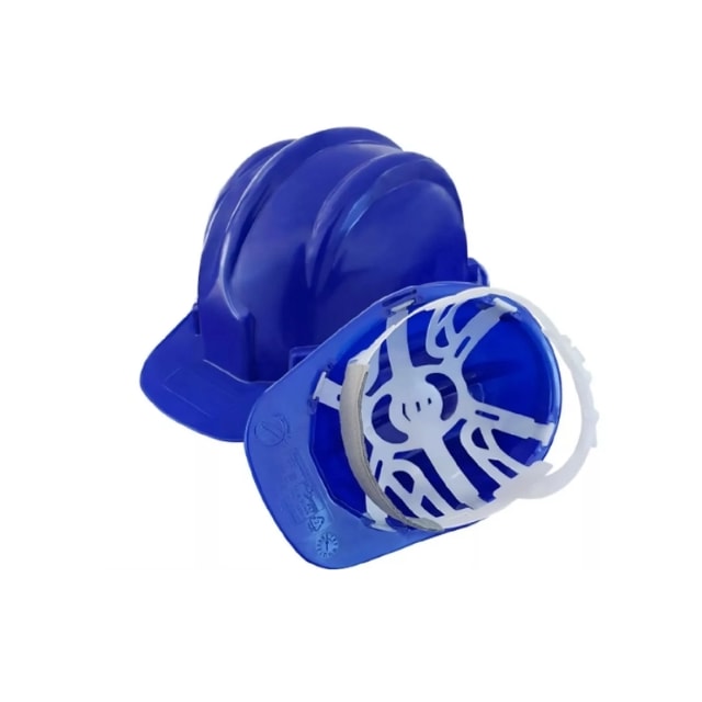 Capacete para Construção com Carneira Azul - Worker Capacete para Construção com Carneira Azul - Worker