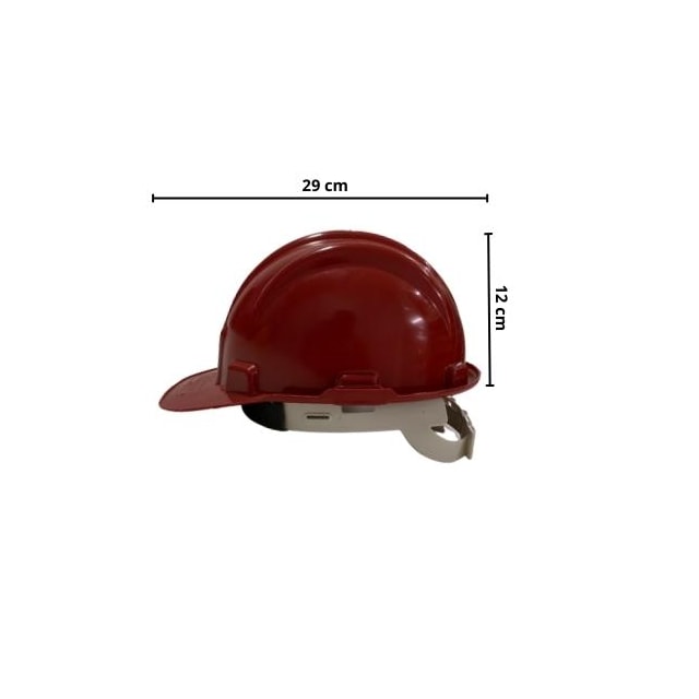 Capacete para Construção com Carneira Vermelho - Worker