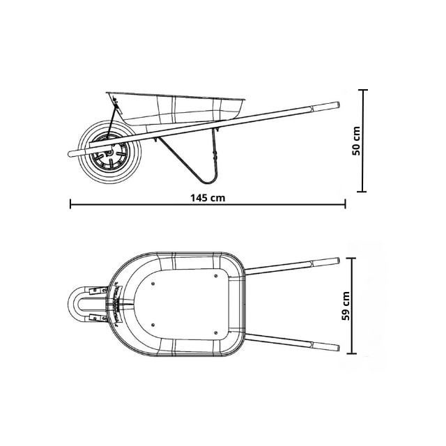 Carrinho de Mão Azul 50L - TRAMONTINA Carrinho de Mão Azul 50L - TRAMONTINA