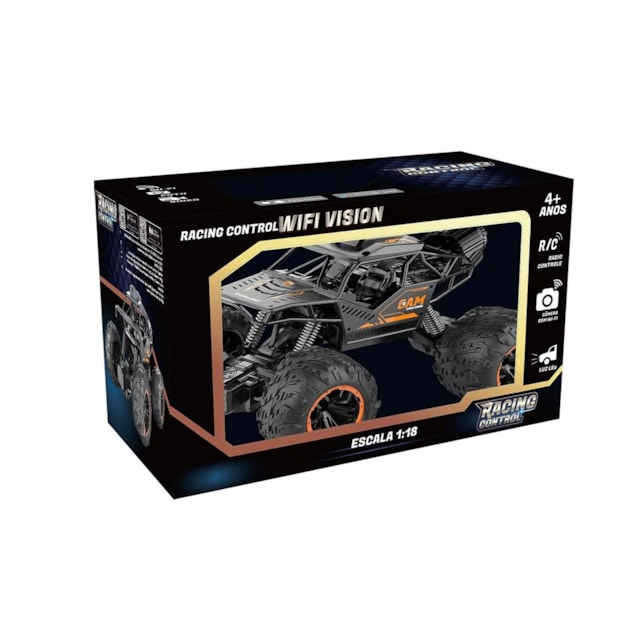 Carrinho Racing Control Wi-Fi Vision com Câmera Multikids - BR1648 Carrinho Racing Control Wi-Fi Vision com Câmera Multikids - BR1648