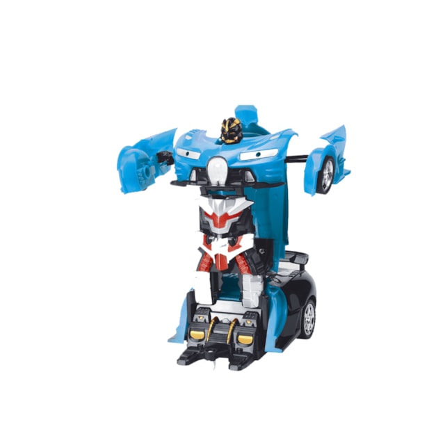 Carrinho Transformável Controle Remoto Megaformers Auto Neptune Multikids Azul