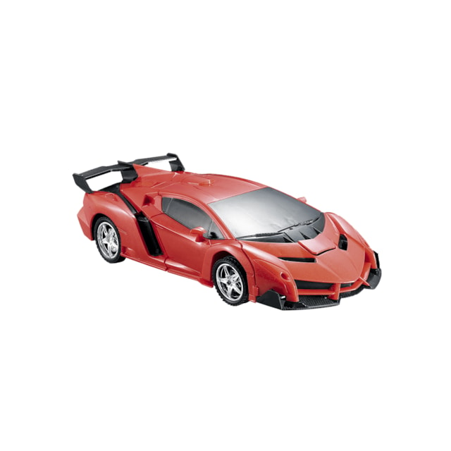 Carrinho Transformável R/C Escala 1:18 Megaformers Auto - Mercury Vermelho