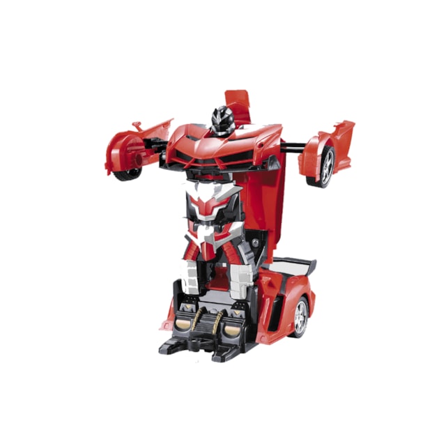 Carrinho Transformável R/C Escala 1:18 Megaformers Auto - Mercury Vermelho Carrinho Transformável R/C Escala 1:18 Megaformers Auto - Mercury Vermelho