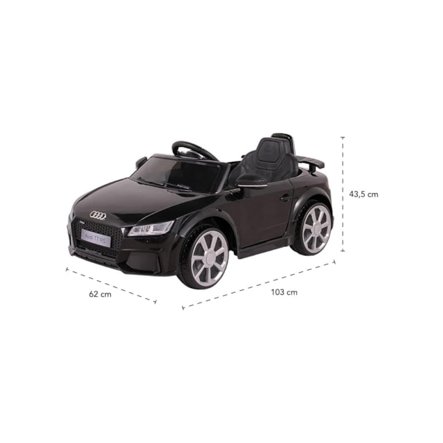 Carro Elétrico Audi TTRS 6V R/C Zippy Toys Preto