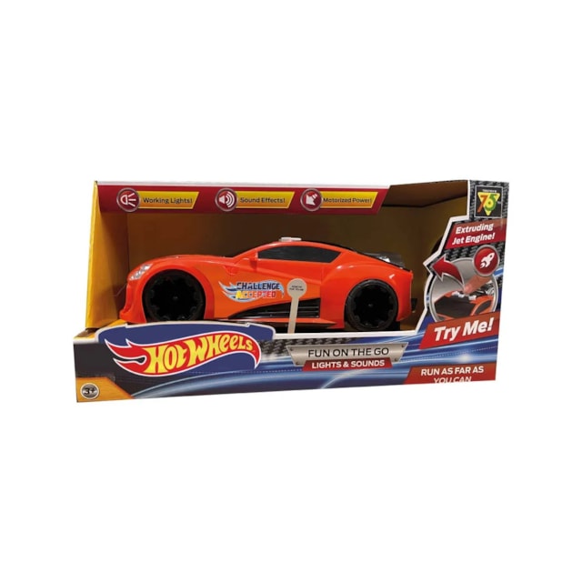 Carro Hot Wheels Turbo com Luz e Som Multikids - BR1431