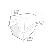 Casinha Plástica Furacão Pet n6 Preto Casinha Plástica Furacão Pet n6 Preto