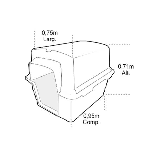 Casinha Plástica Furacão Pet n6 Preto Casinha Plástica Furacão Pet n6 Preto