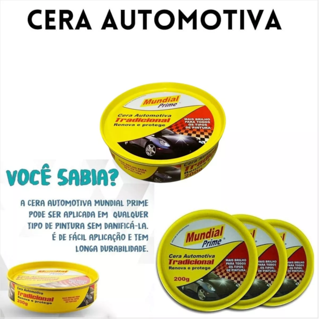 Cera Automotiva 200g - MUNDIAL