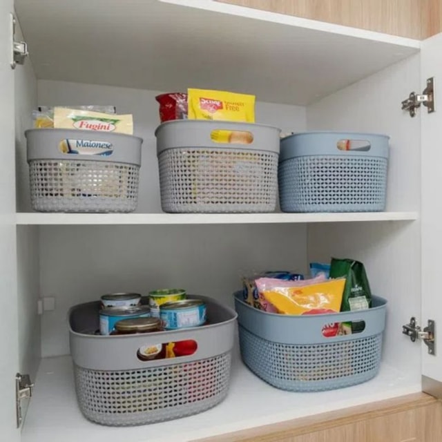 Cesto Organizador com Tampa 17L Mediterrâneo - ASTRA Cesto Organizador com Tampa 17L Mediterrâneo - ASTRA