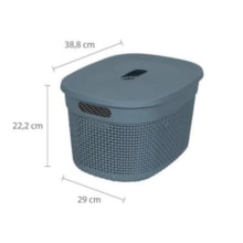 Cesto Organizador com Tampa 17L Mediterrâneo - ASTRA Cesto Organizador com Tampa 17L Mediterrâneo - ASTRA
