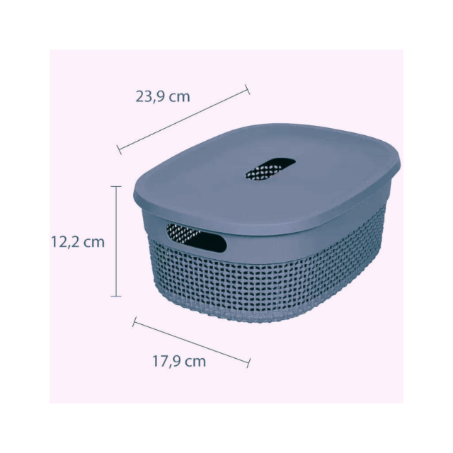 Cesto Organizador com Tampa 3,5L Mediterrâneo - ASTRA Cesto Organizador com Tampa 3,5L Mediterrâneo - ASTRA