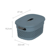 Cesto Organizador com Tampa 6L Mediterrâneo - ASTRA Cesto Organizador com Tampa 6L Mediterrâneo - ASTRA